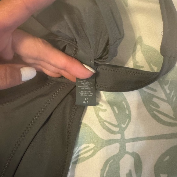 Skims recycled swim tank top bikini with matching bottom gunmetal gray - Picture 3 of 3